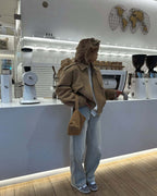 Damen lässige Oversize-Jacke R&B