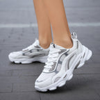 Damen sportive Komfort-Sneaker mit atmungsaktivem Obermaterial und dämpfender Sohle R&B