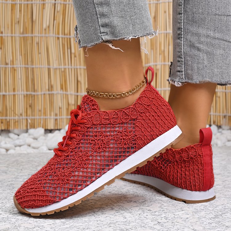 Damen atmungsaktive und flexible Netz-Sneaker R&B