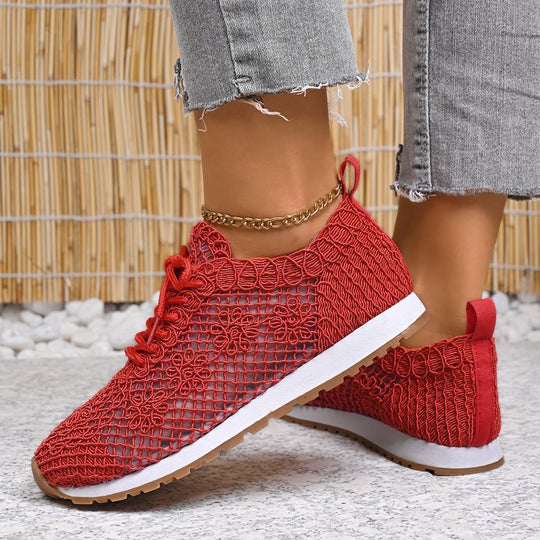 Damen atmungsaktive und flexible Netz-Sneaker R&B