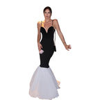 Damen Luxuslangkleid mit trägerlosem Design und voluminösem Röcken R&B