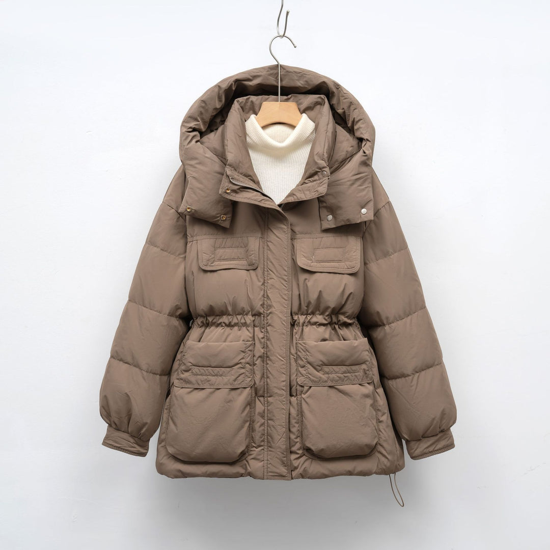 Damen gesteppte Winterjacke mit voluminösem Schnitt und praktischen Taschen R&B