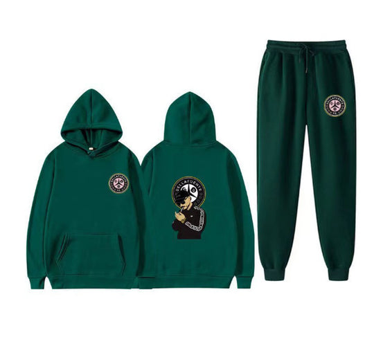 Damen Set aus Kapuzenpullover und Jogginghose mit einzigartigem Druck R&B