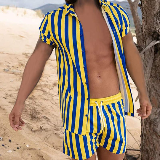 Damen lässiges Streifen-Matchingset R&B