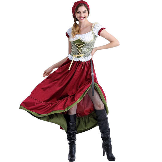 Damen Trachtenkostüm mit eleganten Rüschen und romantischem Mieder R&B