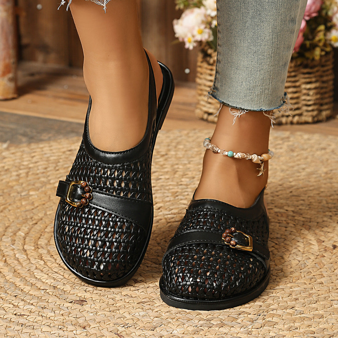 Damen Bequeme Sling-Sandalen mit dekorativem Riemendesign R&B