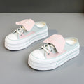 Damen modische Plateau Sneaker mit abnehmbaren Riemen R&B