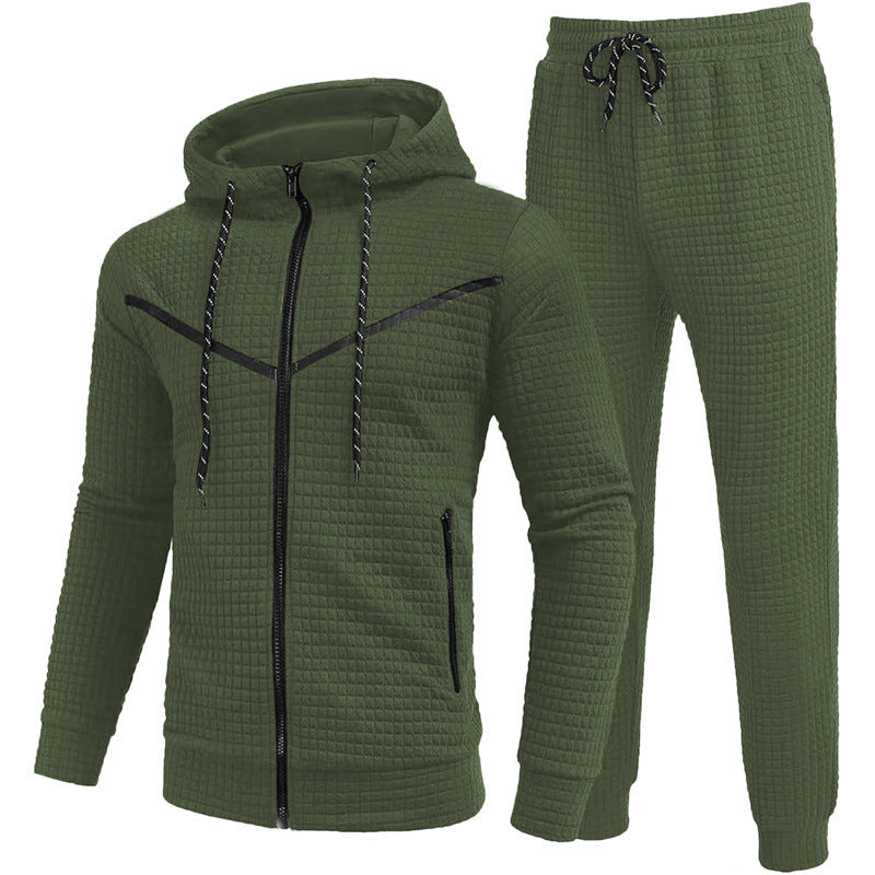 Herren Fleece-Jogginganzug mit strukturiertem Design R&B