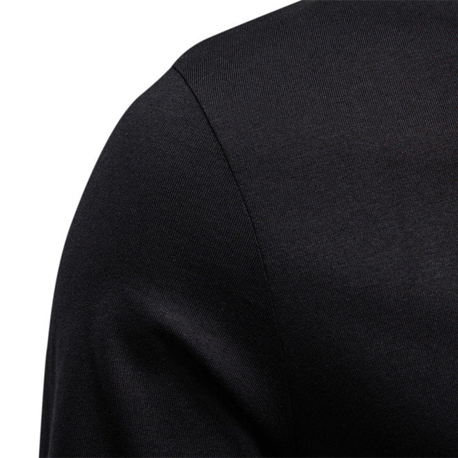 Herren nan tailliertes Langarmshirt im Henley-Stil mit kurzem V-Ausschnitt, Zierknöpfen und Brustleistentasche R&B