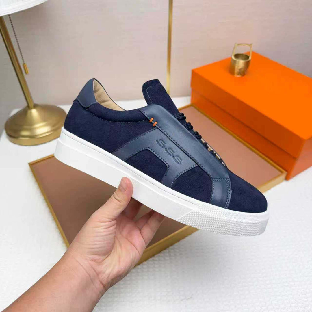 Damen Sportliche Sneakers mit kombinierter Oberflächenstruktur und anatomischem Fußbett R&B