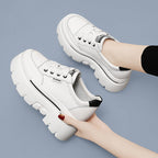 Damen Plateau-Sneaker mit rutschfester Sohle und modischer Schnürung R&B