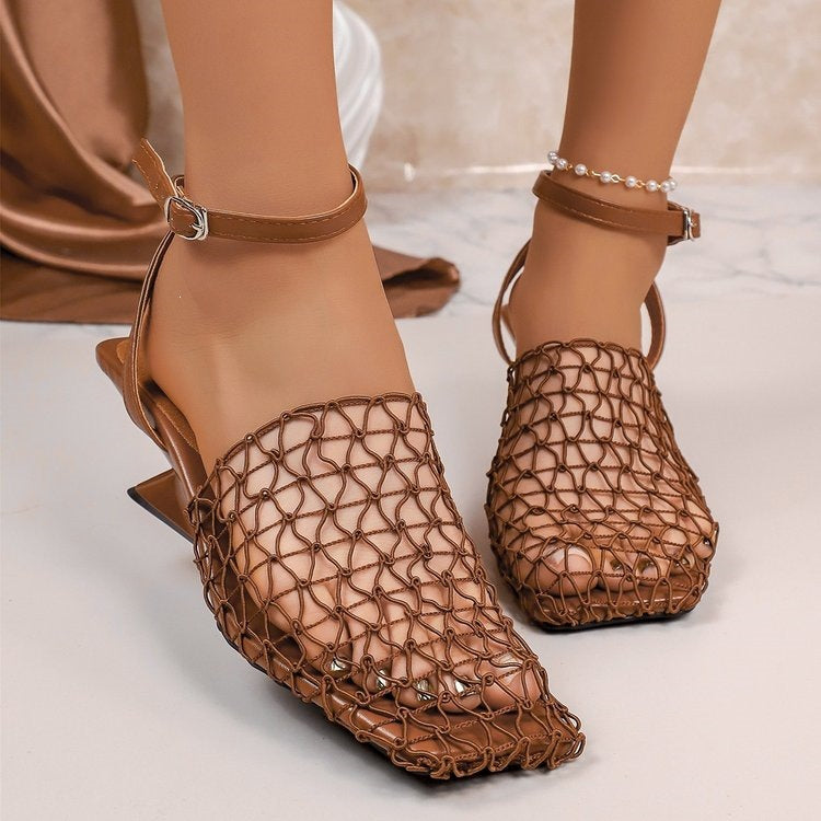 Damen geflochtene Sling-Sandalen R&B