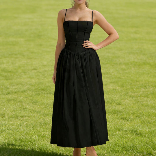 Damen Elegantes Maxikleid mit floralem Muster und schulterfreiem Design R&B