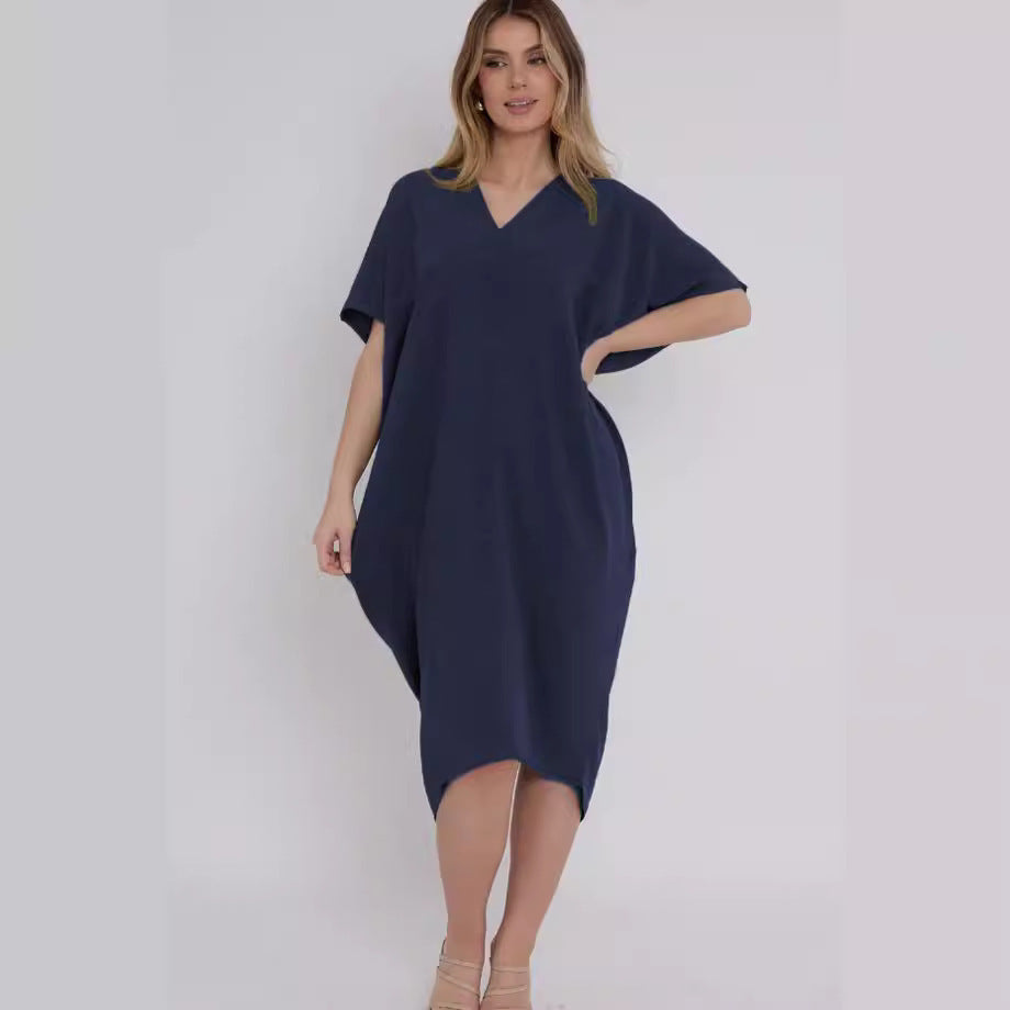 Damen Übergröße Sommerkleid R&B