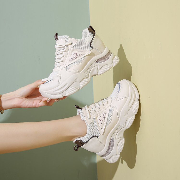 Damen Sneaker mit dicker Profilsohle und atmungsaktiver Mesh-Oberfläche R&B