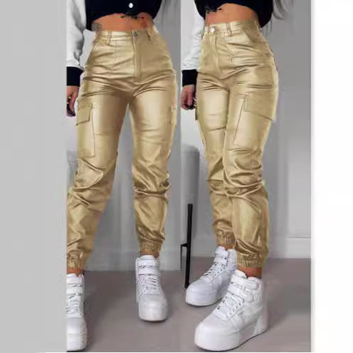 Damen Cargo-Joggerhose mit elastischem Bund und Seitentaschen R&B