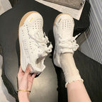 Damen Bequeme Freizeitsneaker mit atmungsaktiver Oberflächenstruktur und flexibler Sohle
