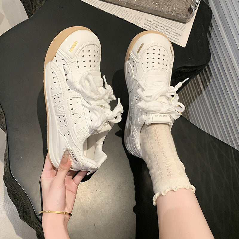 Damen Bequeme Freizeitsneaker mit atmungsaktiver Oberflächenstruktur und flexibler Sohle