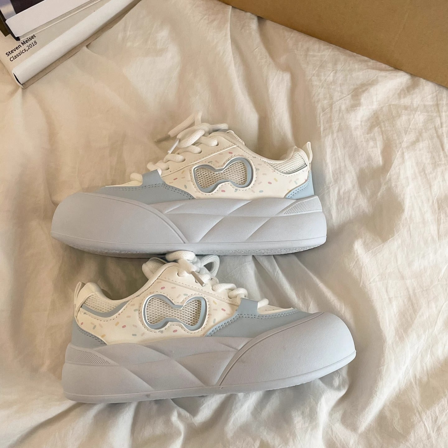 Damen Sportliche Sneakers mit dicker, flexibel dämpfender Sohle