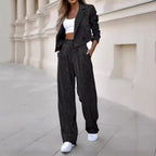 Damen modischer Blazer mit weit geschnittenen Hosen R&B