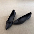 Damen elegante Ballerinas mit klassischem Schleifenakzent R&B