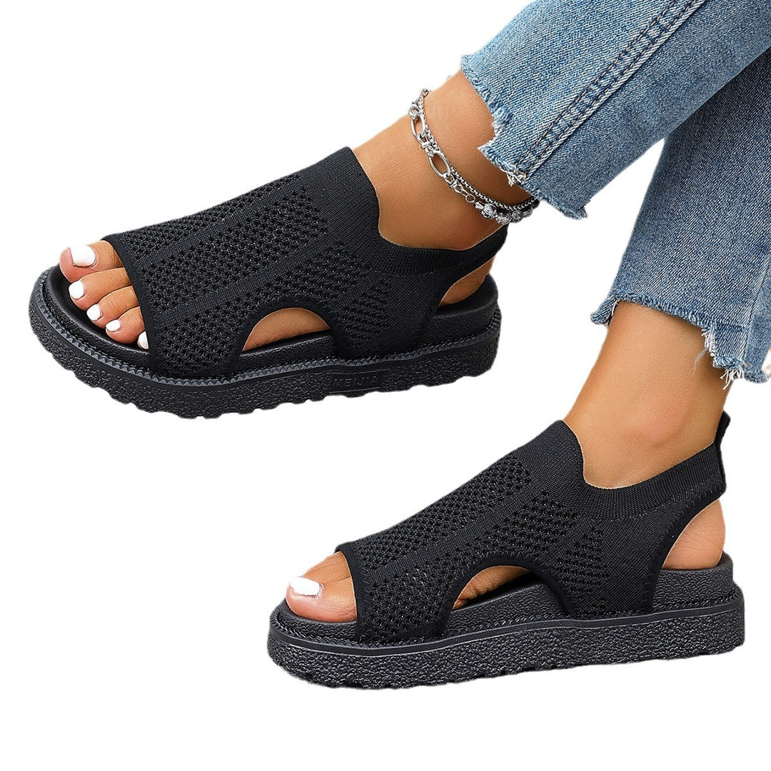 Damen sportliche Sandalen mit atmungsaktivem Netzmaterial und rutschfester Sohle R&B
