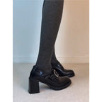 Damen Elegante Pumps mit komfortablem Blockabsatz und dekorativem Riemen R&B