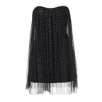 Damen Elegantes Trägerloses Couture-Kleid mit voluminösem Rock und glamourösem Tüll-Akzent R&B