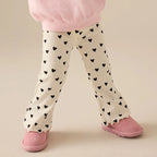 Mädchen Leggings mit herzförmigem Muster R&B