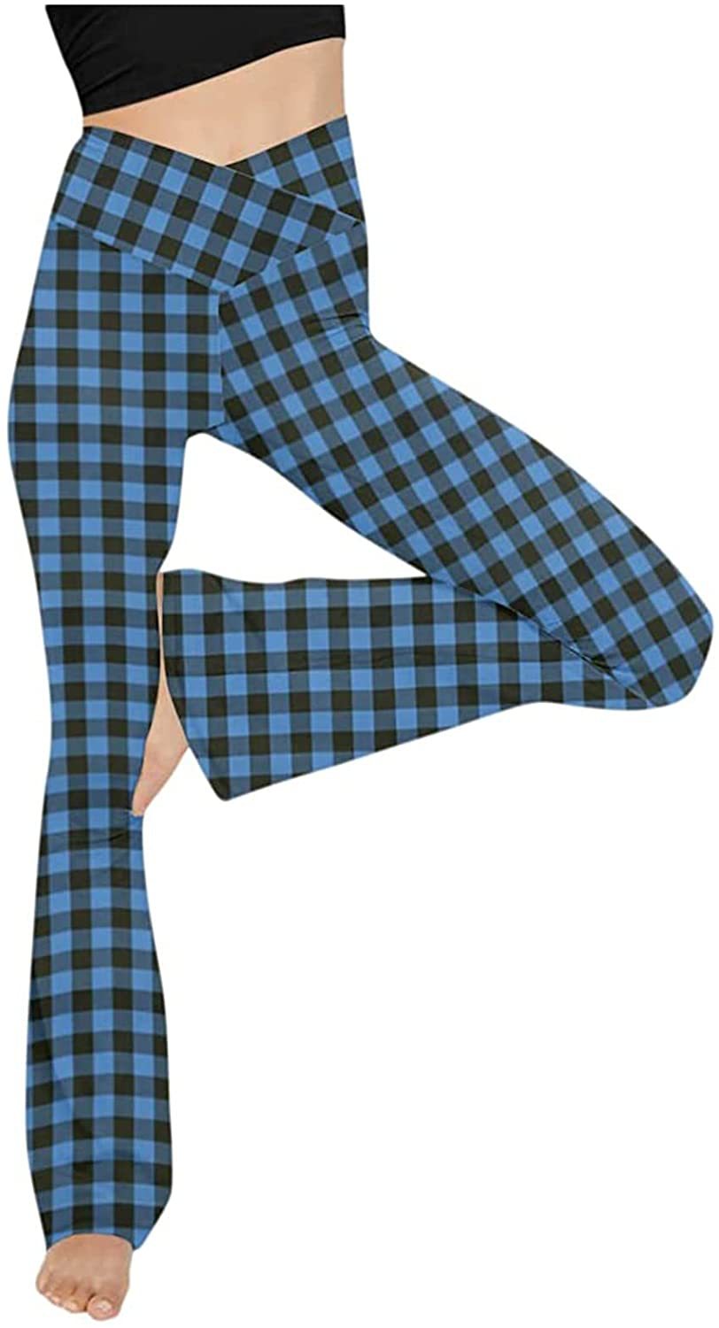 Damen Bootcut Yoga-Hose aus elastischem Material mit hohem Bund R&B