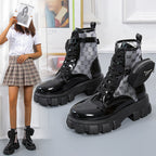 Damen Chunky Combat Boots mit praktischen Stauraum und modischen Details R&B