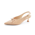 Damen Slingback-Pumps mit elegantem Schleifenakzent und Bogen-Detail