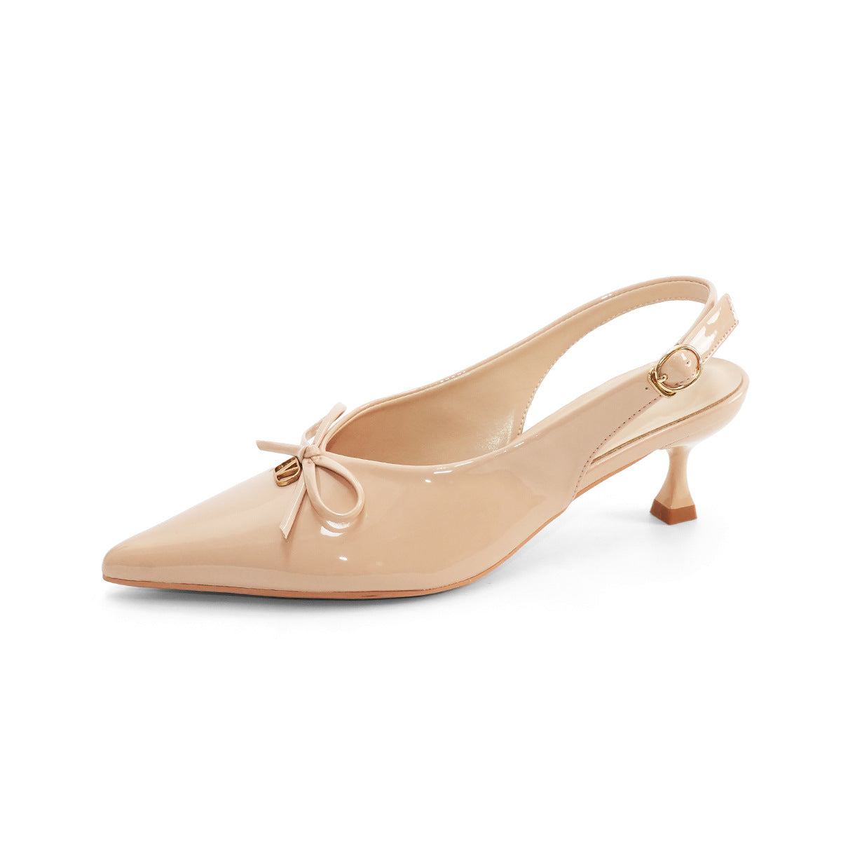 Damen Slingback-Pumps mit elegantem Schleifenakzent und Bogen-Detail