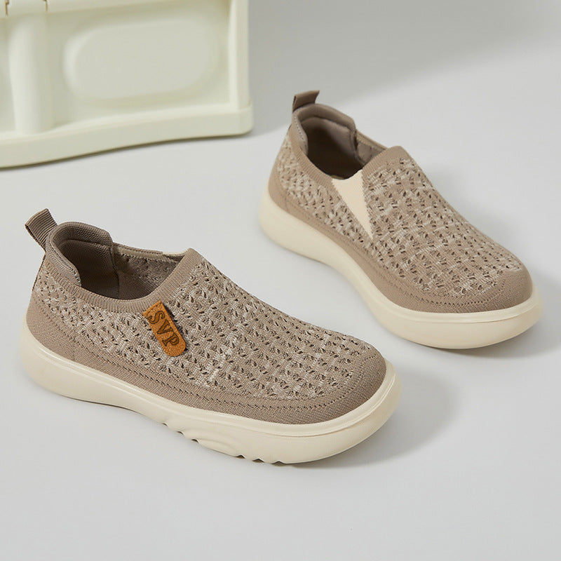 Damen Slip-On Freizeitschuhe mit flexiblem Obermaterial