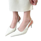 Damen Slingback-Pumps mit schicker Spitze und schmalem Absatz EB