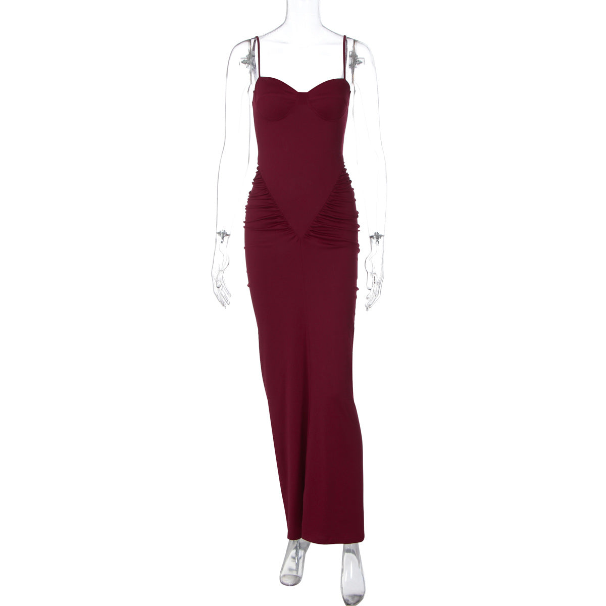 Damen Maxikleid mit Raffungen R&B