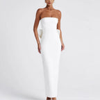 Damen Strapless Maxikleid mit raffinierter Silhouette und eleganten Details