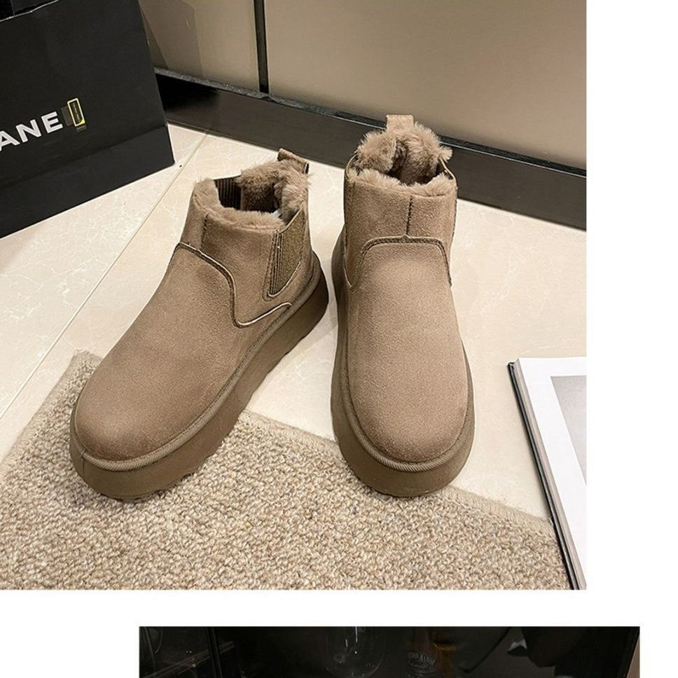Damen Warm gefütterte Chelsea Boots mit rutschfester Sohle und elegantem Design R&B