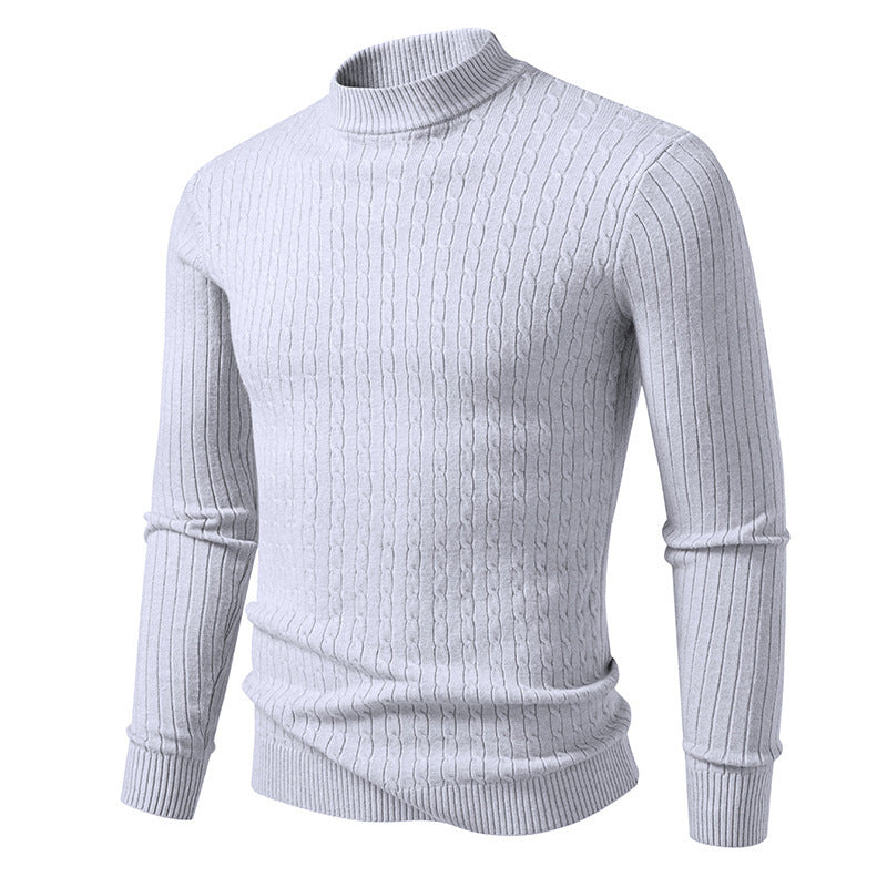 Herren modischer Rollkragenpullover mit strukturierter Oberfläche R&B