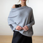 Damen Oversized Pullover mit weitem Schnitt und eleganten Details R&B