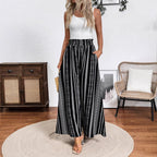 Damen Weit geschnittene elegante Sommerhose R&B
