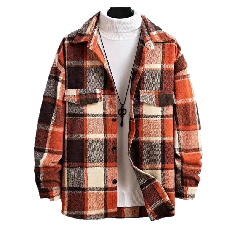 Herren nan weite Karo-Hemdenjacke aus weichem Flanell mit aufgesetzten Brusttaschen R&B