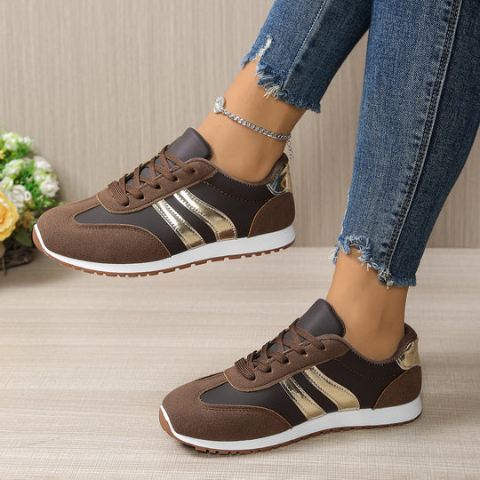 Damen Sportliche Sneakers mit Glitzerakzenten R&B