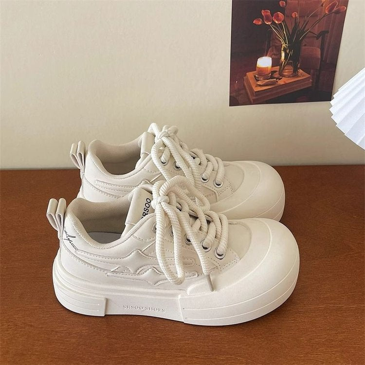 Damen Plattform-Sneaker mit dicker, gepolsterter Sohle und modischem Design R&B
