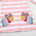 Mädchen Langarmkleid mit buntem Schmetterlingsdesign R&B