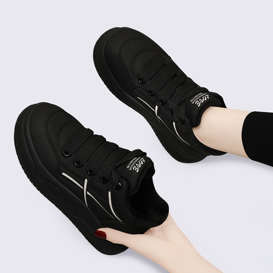 Damen trendige High-Top Sneakers mit extraleichter Sohle und kuscheligem Futter R&B
