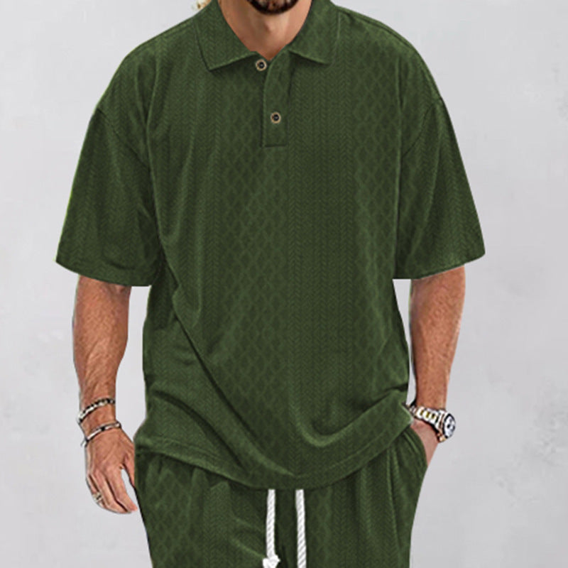 Herren Polohemd mit strukturiertem Design und bequemer Passform R&B