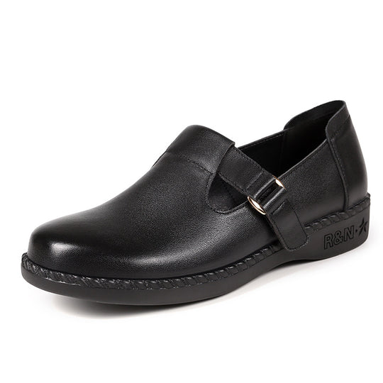 Damen Komfortable Slipper mit modischer Schnallenverzierung und anatomischem Fußbett R&B