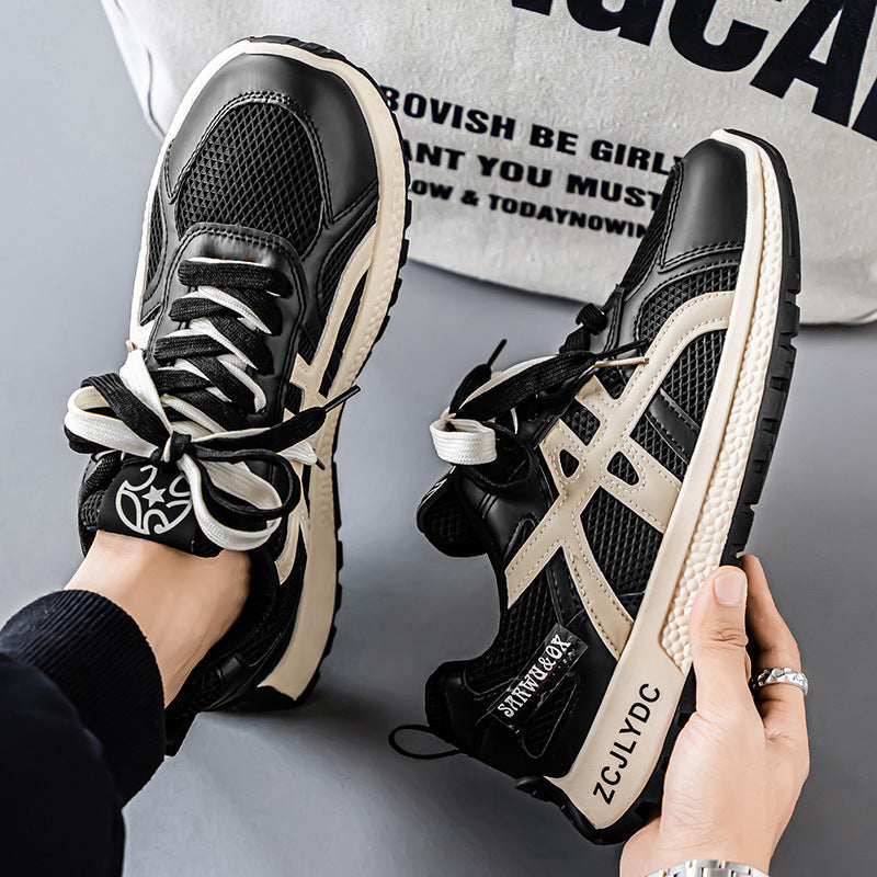 Damen sportliche Lauf-Sneaker mit atmungsaktiver Mesh-Oberfläche und stoßdämpfender Sohle R&B