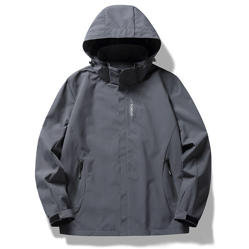 Damen wetterfeste Funktionsjacke mit verstellbarer Kapuze und atmungsaktiven Materialien R&B